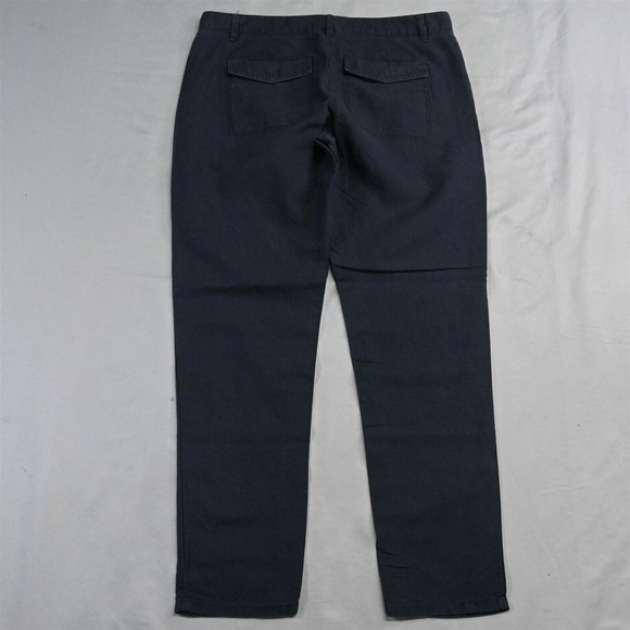 LOFT 4 Navy Blue Blue Marisa Skinny Linen Blend Womens Chino Pants - Picture 7 of 7